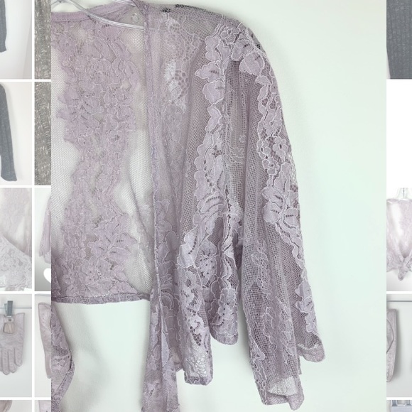 MISSGUIDED Mauve Lace Beach Top - Picture 7 of 12